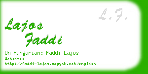 lajos faddi business card